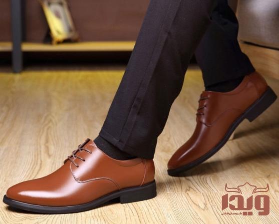 قیمت کفش چرم مردانه با کیفیت عالی مناسب فضاهای اداری