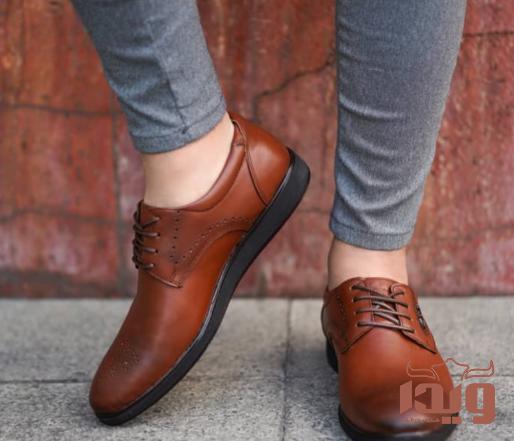 خرید کفش چرم بندی مردانه طبیعی با تنفس پذیری بالا