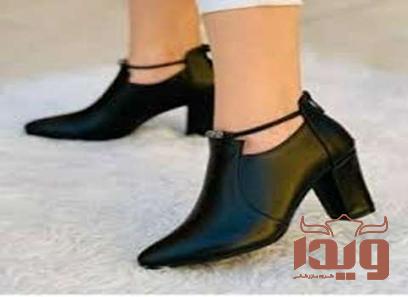 کفش دخترانه چرم سیاه | خرید با قیمت ارزان